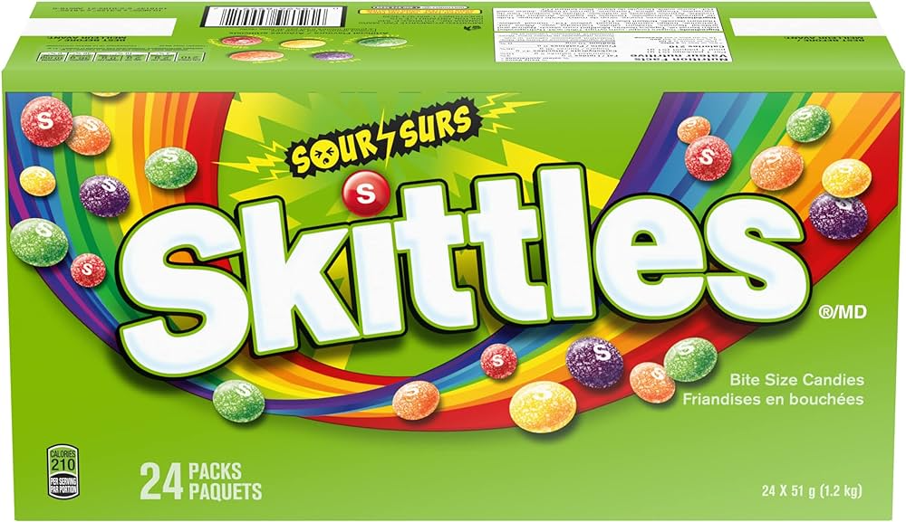 Skittles Bite Size Sour Candy - 24 per pack BOX - (040000012665) UNIT - (04026606)