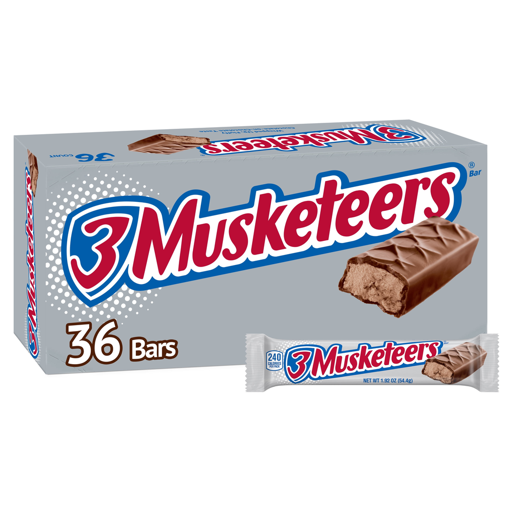 3 Musketeers 36pk 1.92oz Regular Box (040000522089) Unit (040000422082)