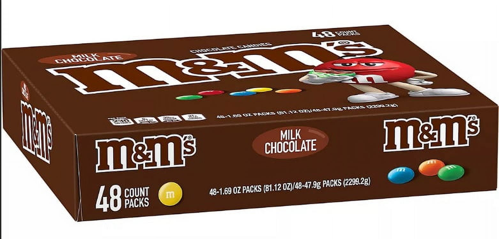 M&M's 48pk 1.69oz Milk Chocolate Box (040000012313) Unit (04003100)