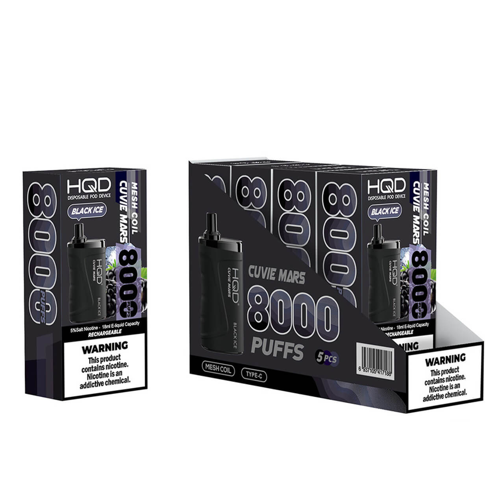 HqdMars 5pk 5% 8k Black Ice Box (6937105417188) Unit (6937104417171)