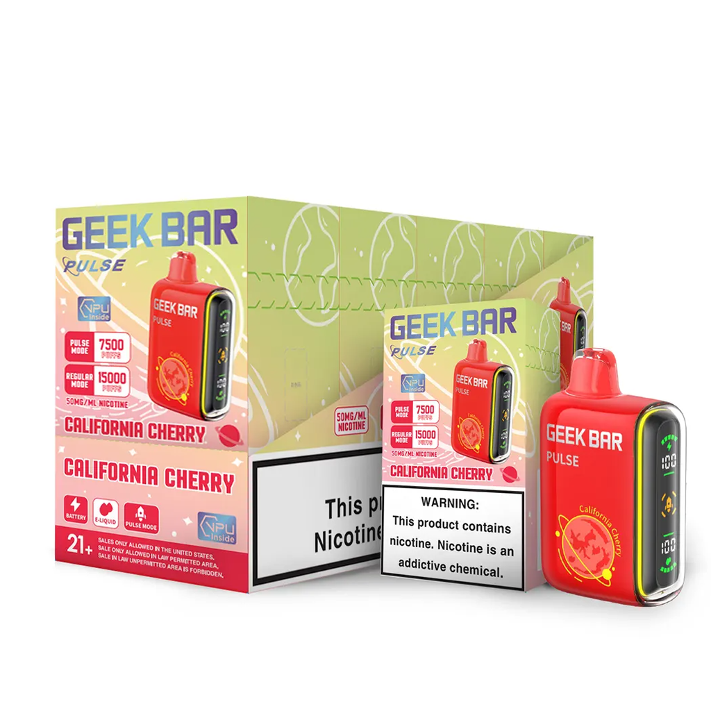 GeekBarPulse 5pk 5% 15k California Cherry Box (810125435911)