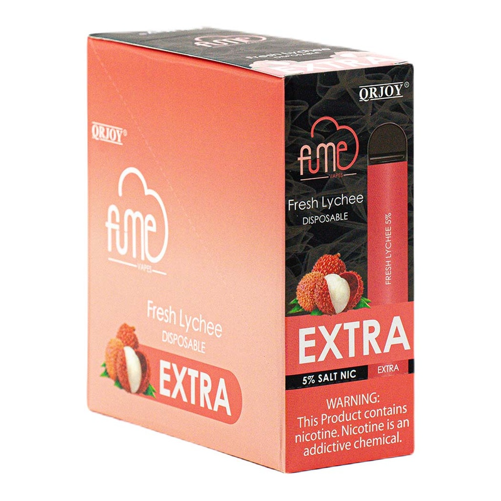 FumeExtra 10pk 5% 1.5k Fresh Lychee Box (6973304115456)