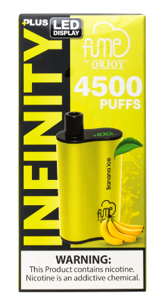 FumeInfinity Plus 5pk 5% 4.5k Banana Ice Box (6941821720064) Unit (6941821719990)