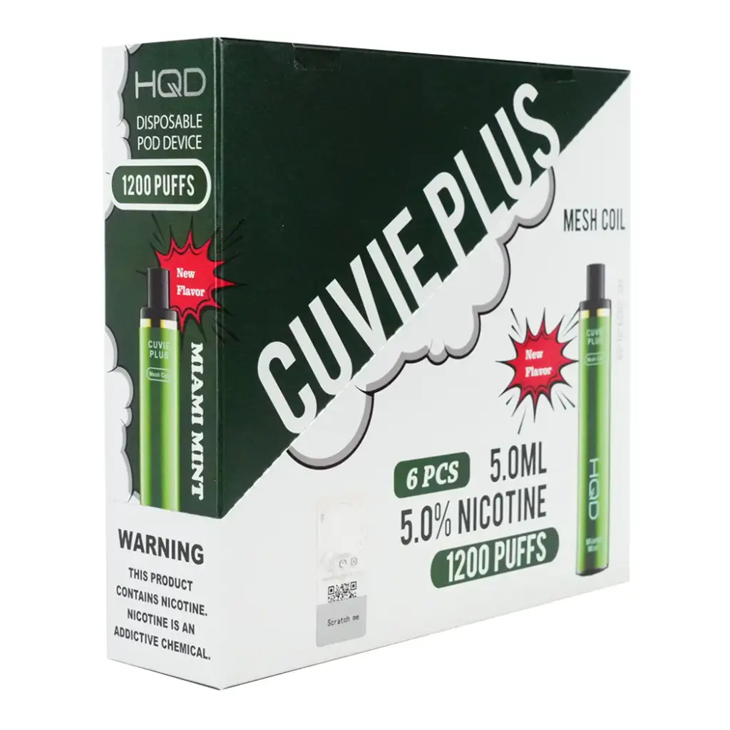HqdCuvieplus 6pk 5% 1.2k Miami Mint Box (6937105463901) Unit (6937105463895)