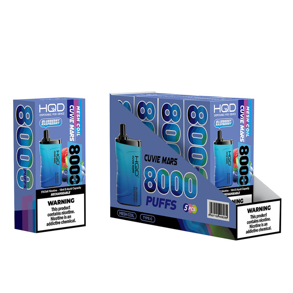 HqdMars 5pk 5% 8k Blueberry Raspberry Box (6937105408285)