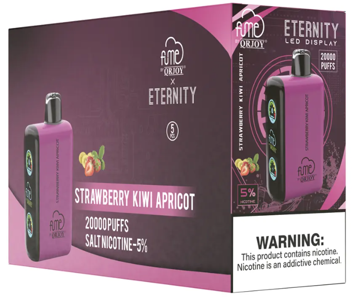 FumeEternity 5pk 5% 20k Strawberry Kiwi Apricot Box (6941821724208) Unit (6941821724031) 