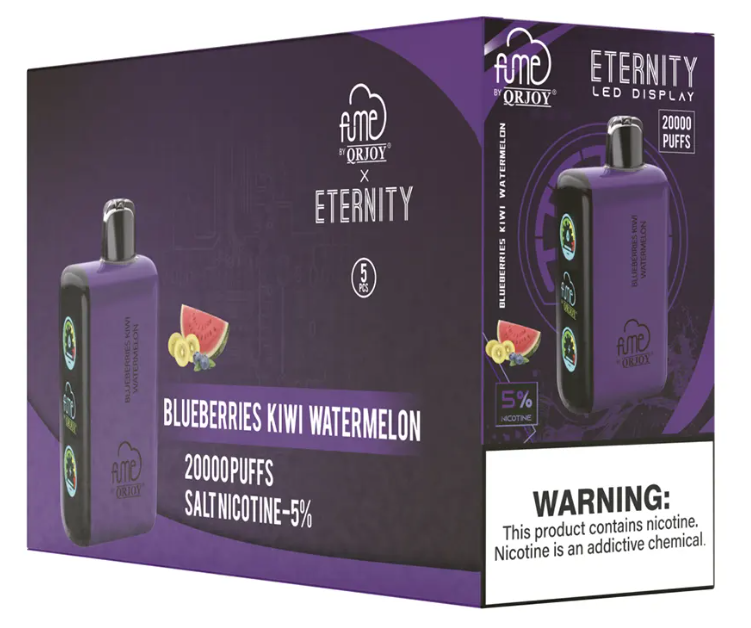 FumeEternity 5pk 5% 20k Blueberry Kiwi Watermelon Box (6941821724345) Unit (6941821724178)