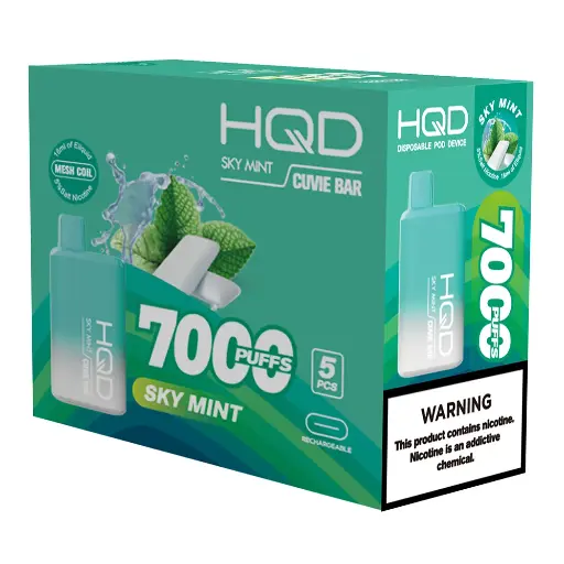 HqdBar 5pk 5% 7k Sky Mint Box (6937105411377)