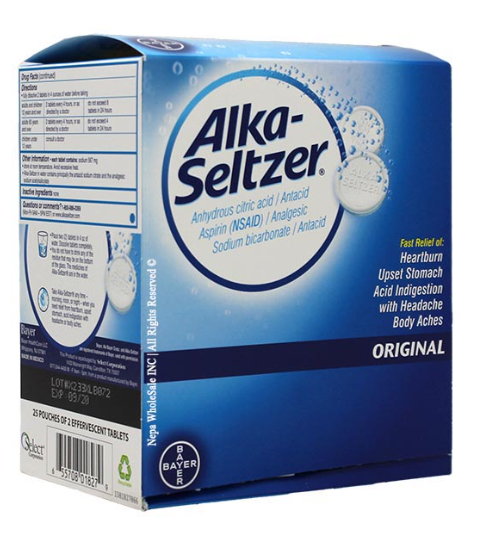 Alka Seltzer 25pk 2ct Original Box (655708018279) Unit (655708018279)