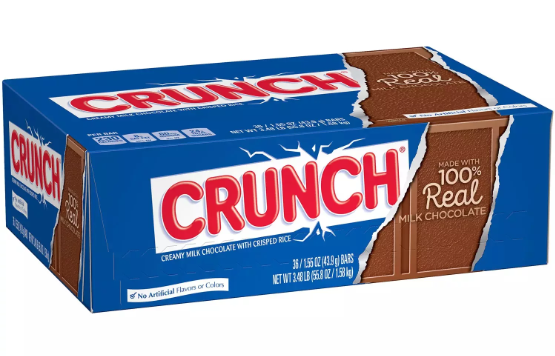 Crunch 36pk Milk Chocolate Bar Box (099900703876) Unit (099900908363)