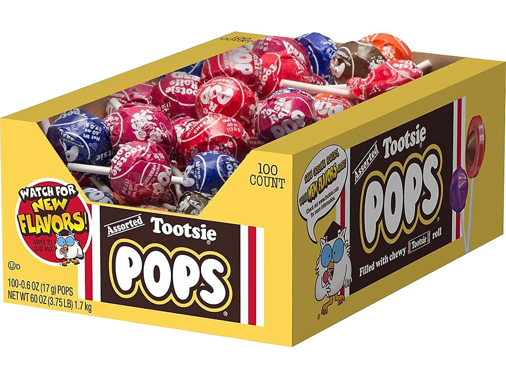 Tootsie Pops 100pk 0.6oz Assorted Original Flavors Box (071720305089) Unit (07172746)
