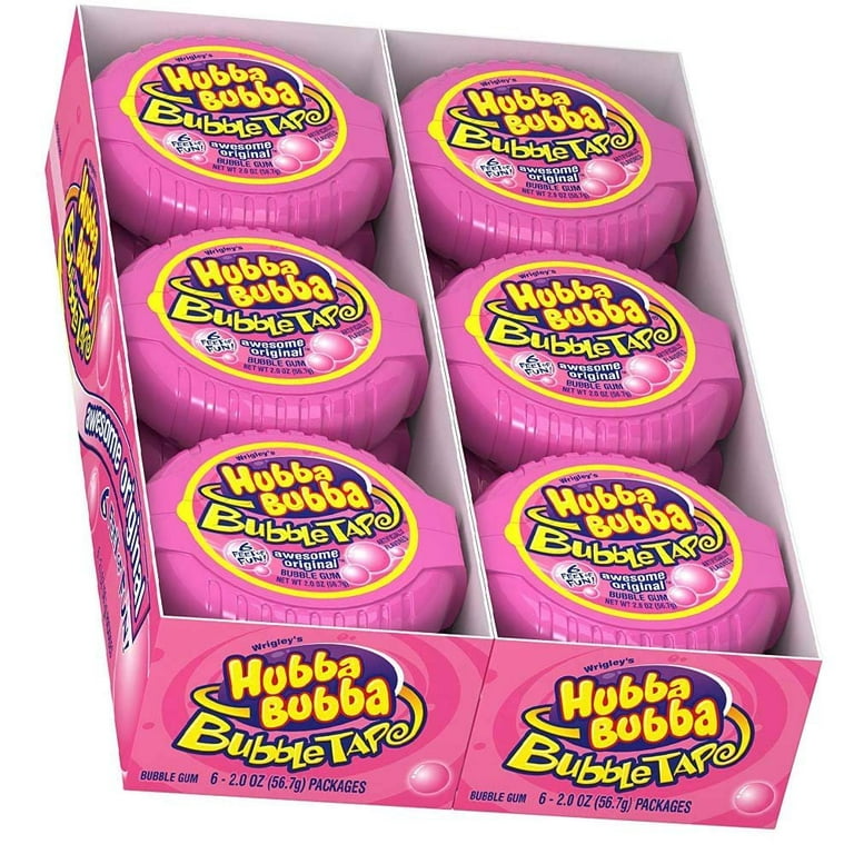 Hubba Bubba Bubble Tape Assorted - 12 Count BOX- (022000017727) UNIT - (022000002785)