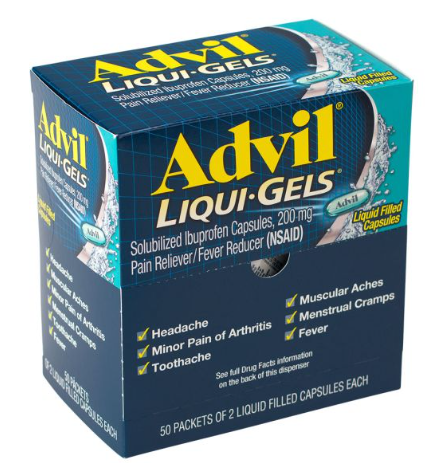 Advil 25pk 2ct Dispenser Liquigel Box (655708017920) Unit (655708017920)