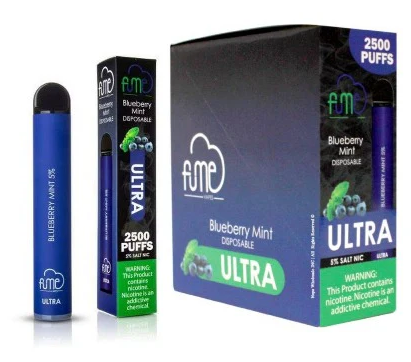 FumeUltra 10pk 5% 2.5k Blueberry Mint New Box (6974710145334) Unit (6974710144825)