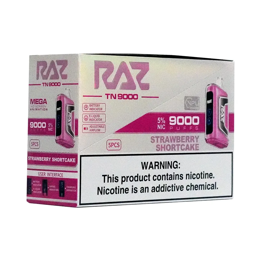 RazTn9000 5pk 5% 9k Strawberry Shortcake  Box (6975984052892)