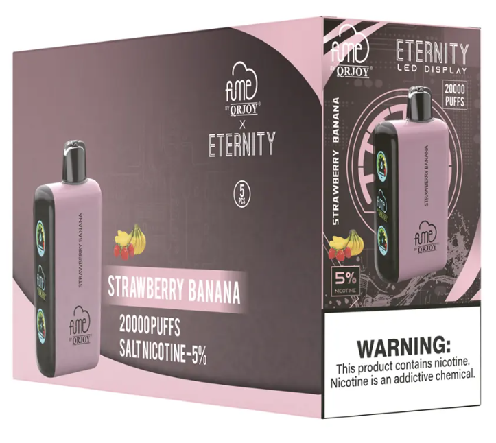 FumeEternity 5pk 5% 20k Strawberry Banana Box (6941821724307) Unit (6941821724130) 