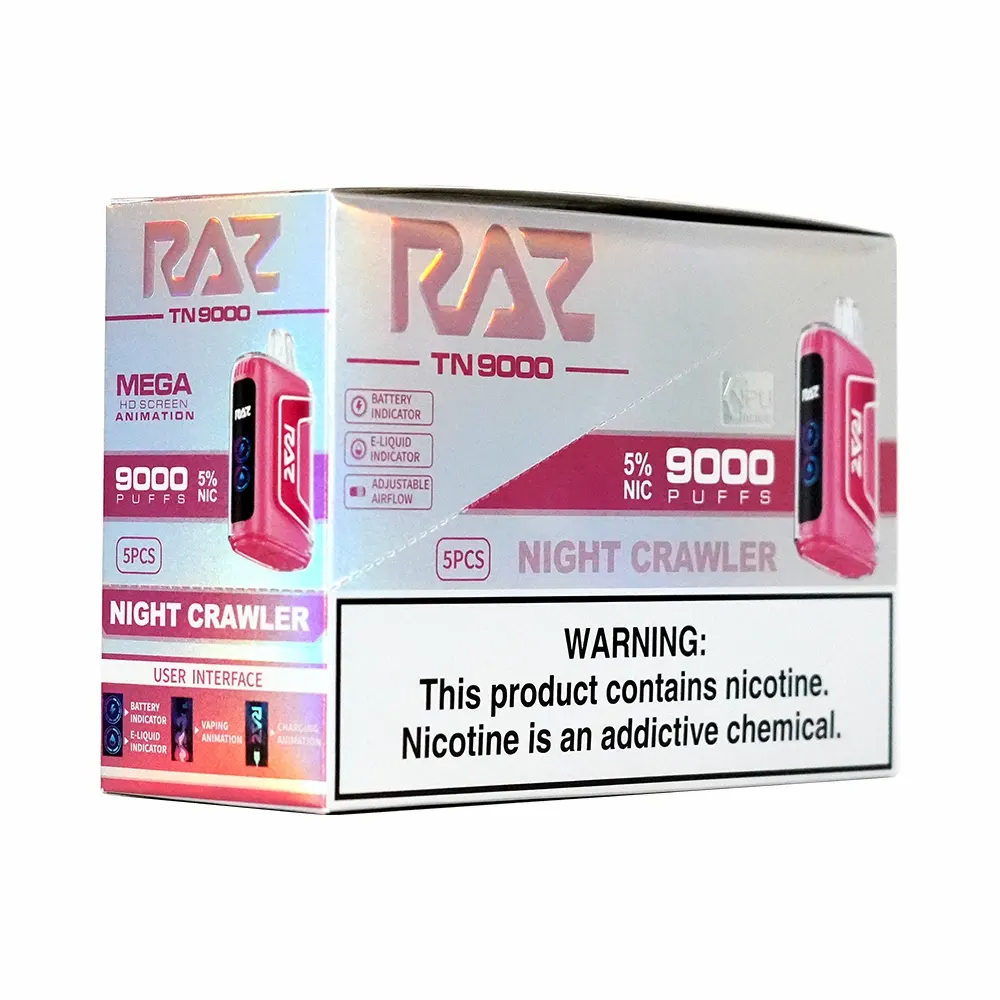 RazTn9000 5pk 5% 9k Night Crawler Box (6975984052915) Unit (6975984052908)