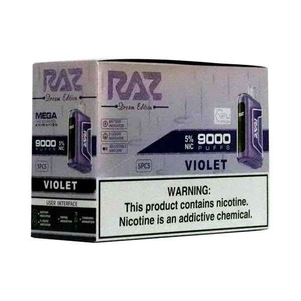 RazTn9000 5pk 5% 9k Violet Box (6975984054704) Unit (6975984054698)
