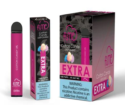 FumeExtra 10pk 5% 1.5k Cotton Candy New Box (6973304113278)