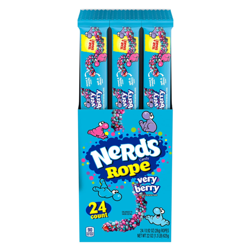 Nerds Rope 24pk 0.92oz Very Berry Box (041420047176) Unit (041420045707)