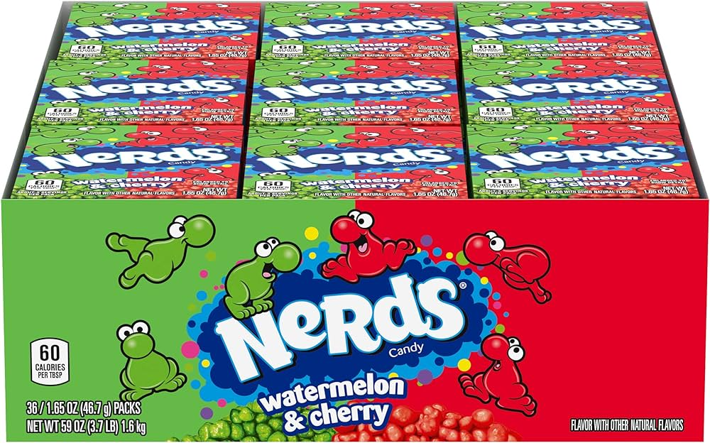 Nerds 36pk 1.65oz Watermelon & Cherry Box (079200392307) Unit (07933925)