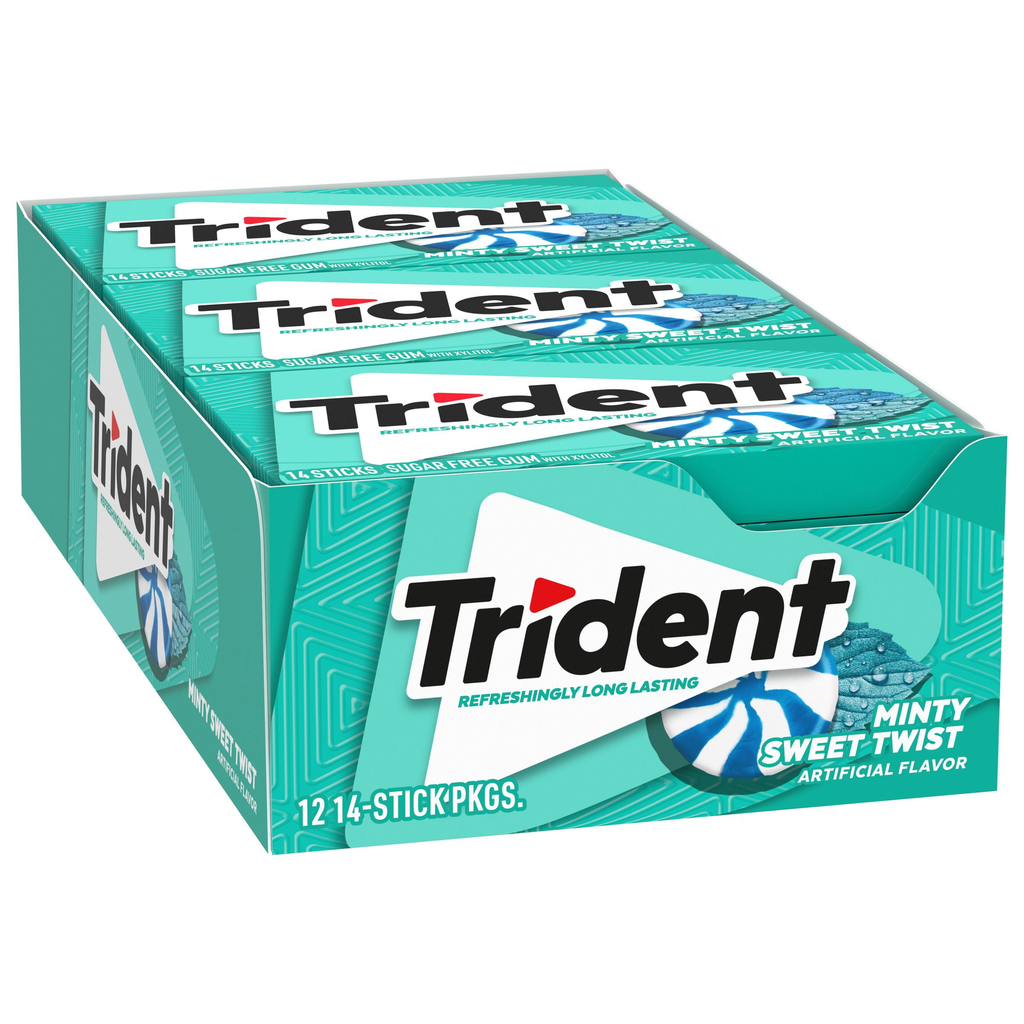 Trident Valu Pac 12pk 14ct Minty Sweet Twist Box (012546011556) Unit (012546011563)