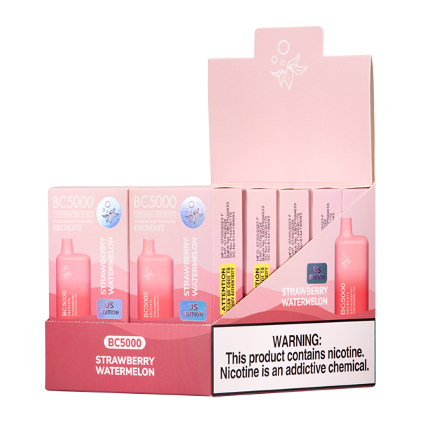 ElfBar Design BC5000 10pk 5% Strawberry Watermelon Box (6941976240028) Unit (6941976229671)