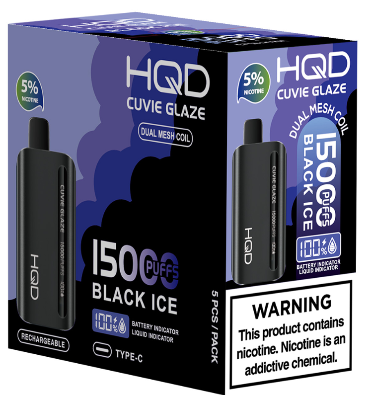 HqdGlaze 5pk 5% 15k Black Ice Box (6937105473979) Unit (6937105473962)
