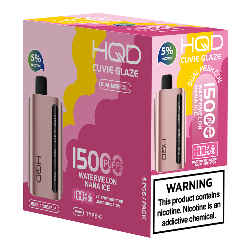 HqdGlaze 5pk 5% 15k Watermelon Nana Ice Box (6937105480625) Unit (6937105480632)