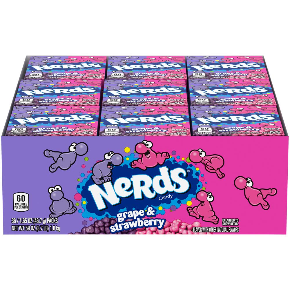 NERDS GRAPE AND STRAWBERRY 1/36 (079200240004)