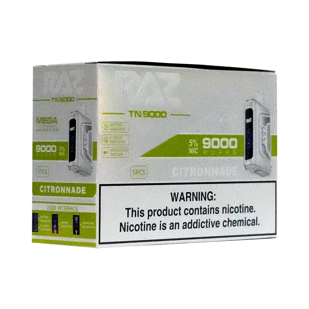 RazTn9000 5pk 5% 9k Citronnade Box (6975984053073) Unit (6975984053066)
