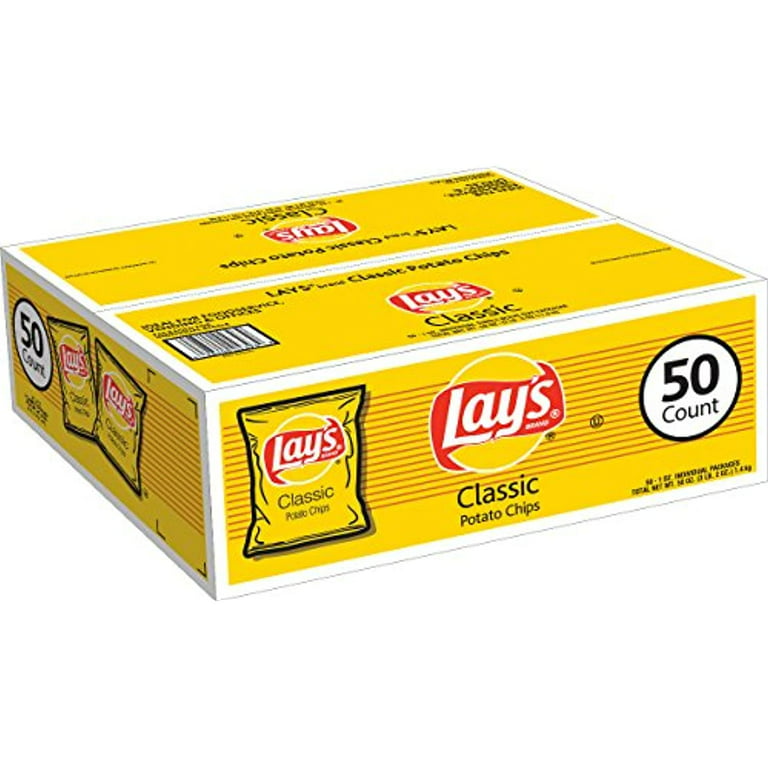 Fritolay 50pk 1oz Lays Classic Potato Chip Box (028400043939)