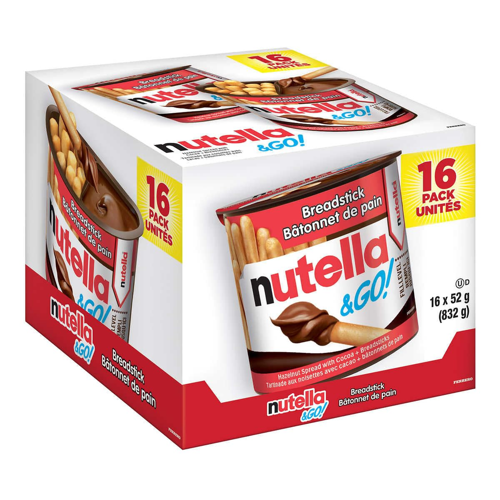 Nutella 16pk 1.8oz & Go Box (009800800162) Unit (09800800056)