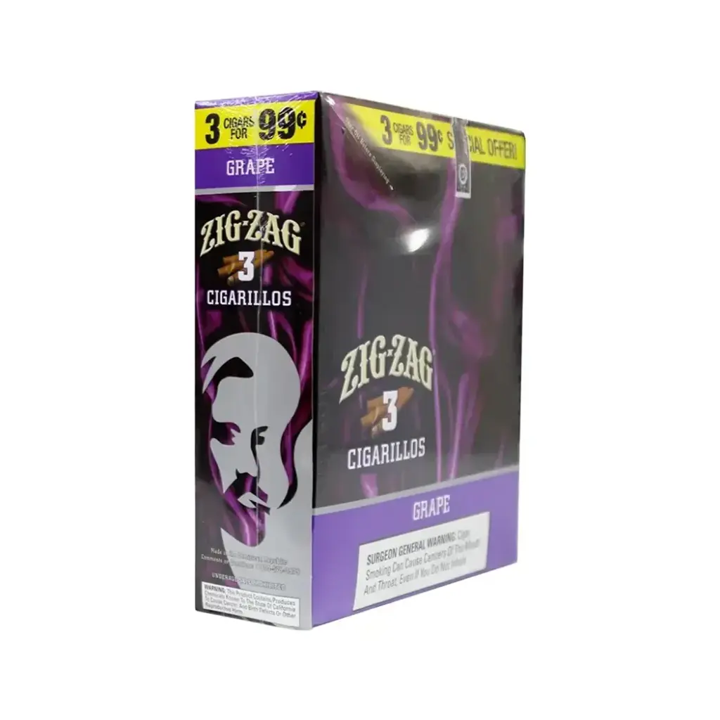 ZigZag 3 For $0.99 Grape Box (784762072306)