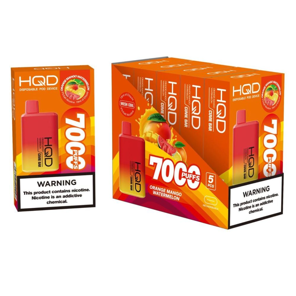 HqdBar 5pk 5% 7k Orange Mango Watermelon Box (6937105411391) Unit (6937105411247)