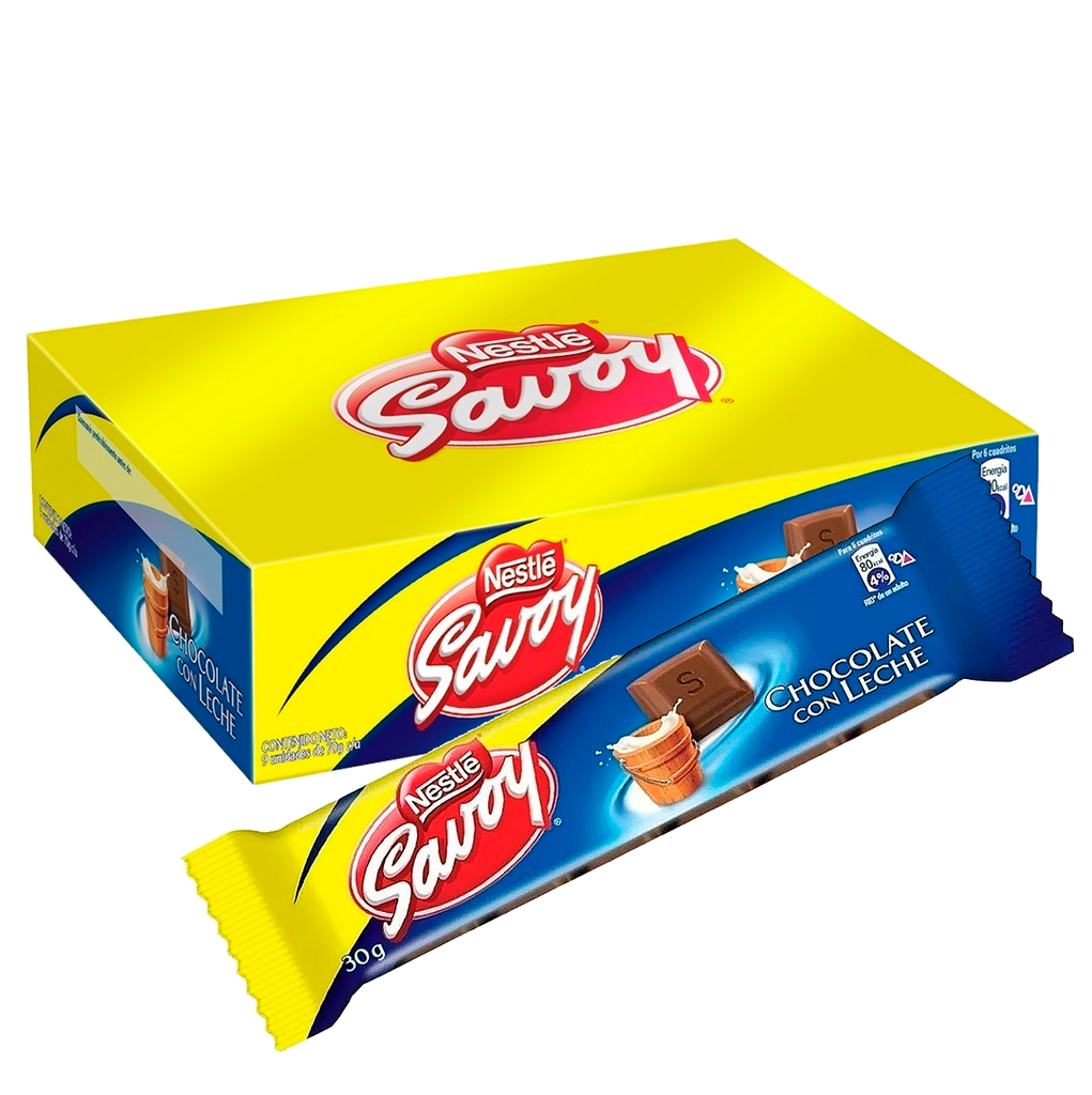 Savoy 12pk 30g 1.05oz Milk Box (7591016151136) Unit (7591016851135)