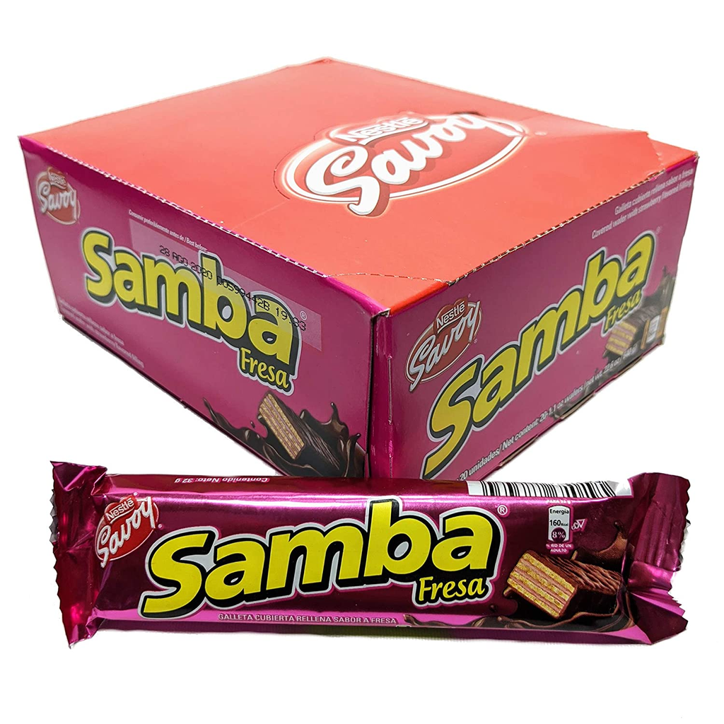 Samba 20pk 32g 1.12oz Strawberry Box (7591016173435) Unit (7591016873434)