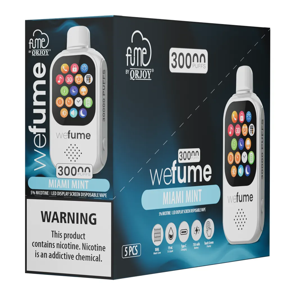 WeFume 5pk 5% 30k Miami Mint Box (6941821728145) Unit (6941821728152)