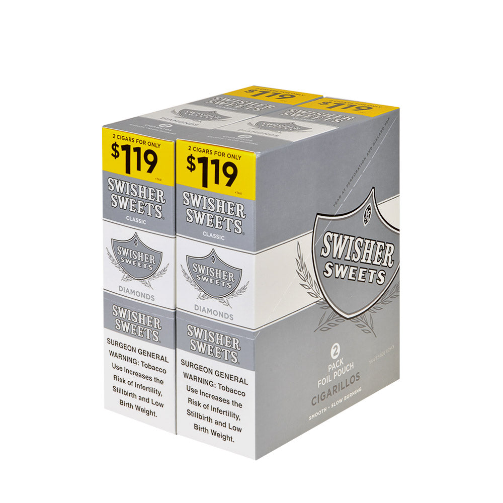 Swisher Sweet 2 For $1.19 Diamond Box (025900329839) Unit (025900229832)