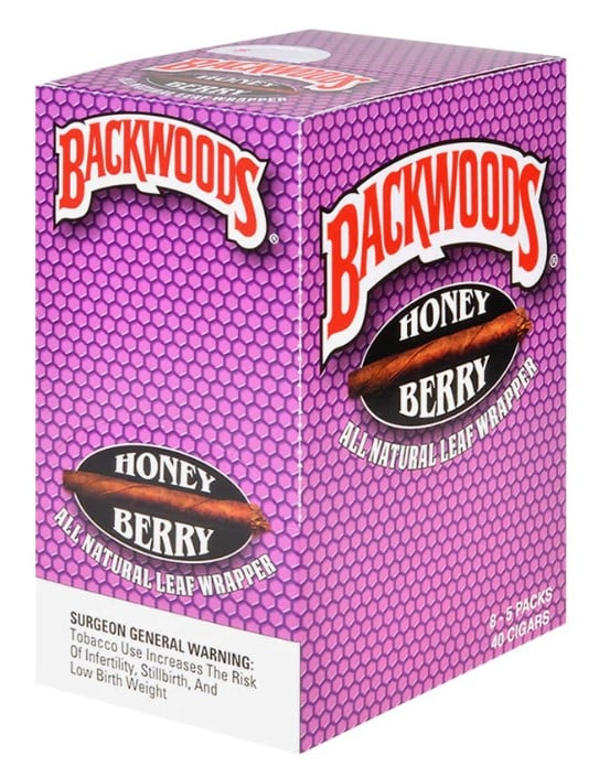 Backwoods 5pk 40ct Honey Berry Box (071610301870) Unit (071610301863)