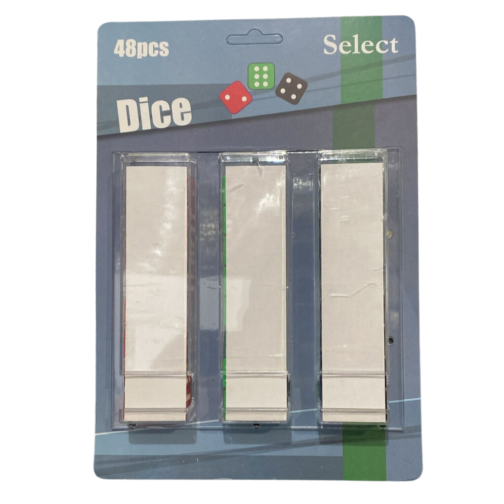 Large Dice (Green/ Black/ Red) Carded 48/ card [48/cs.] (655708011645)