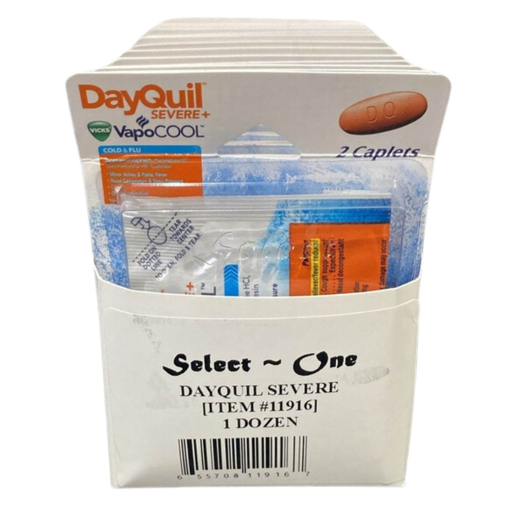 Dayquil 12pk 2ct Severe Single Pack Blister Box (655708119167) Unit (655708119112)