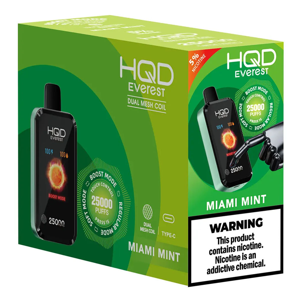 HqdEverest 5pk 5% 25k Miami Mint Box (6937105492901) Unit (6937105492918)
