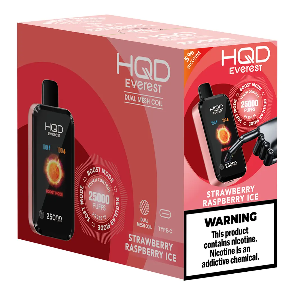 HqdEverest 5pk 5% 25k Strawberry Raspberry Ice Box (6937105492789)