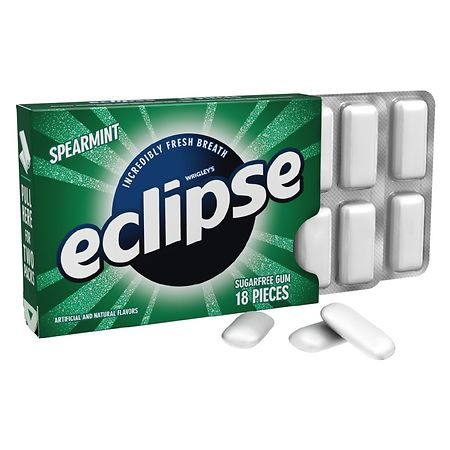 Eclipse Sugarfree Gum 8pk 18ct Spearmint Box (022000119650) Unit (022000013316)