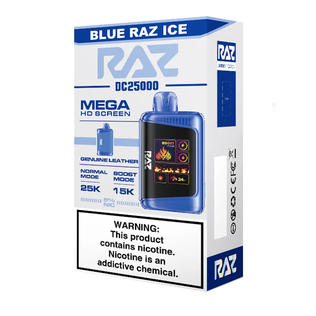 RazDc25000 5pk 5% 25k Blue Raz Ice Box (6975984056937) Unit (6975984056920)