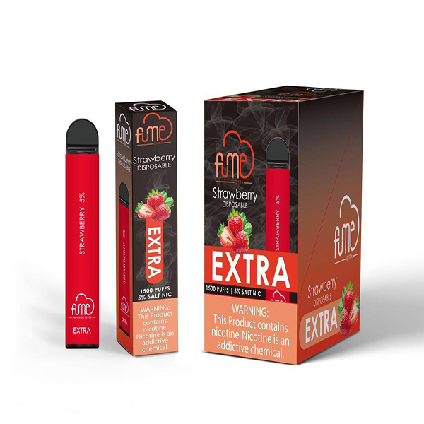 FumeExtra 10pk 5% 1.5k Strawberry New Box (6974710144160)