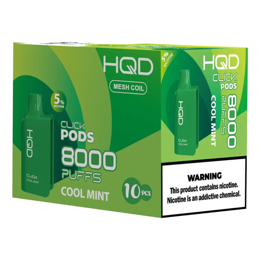 HqdClick-Pods 10pk 5% 8k Cool Mint Box (6923742000784)