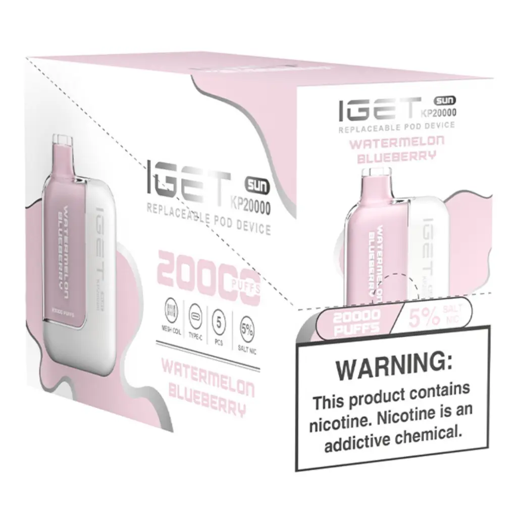IgetKit 5pk 5% 20k Watermelon Blueberry Box (6936927634322) Unit (6936927634124)