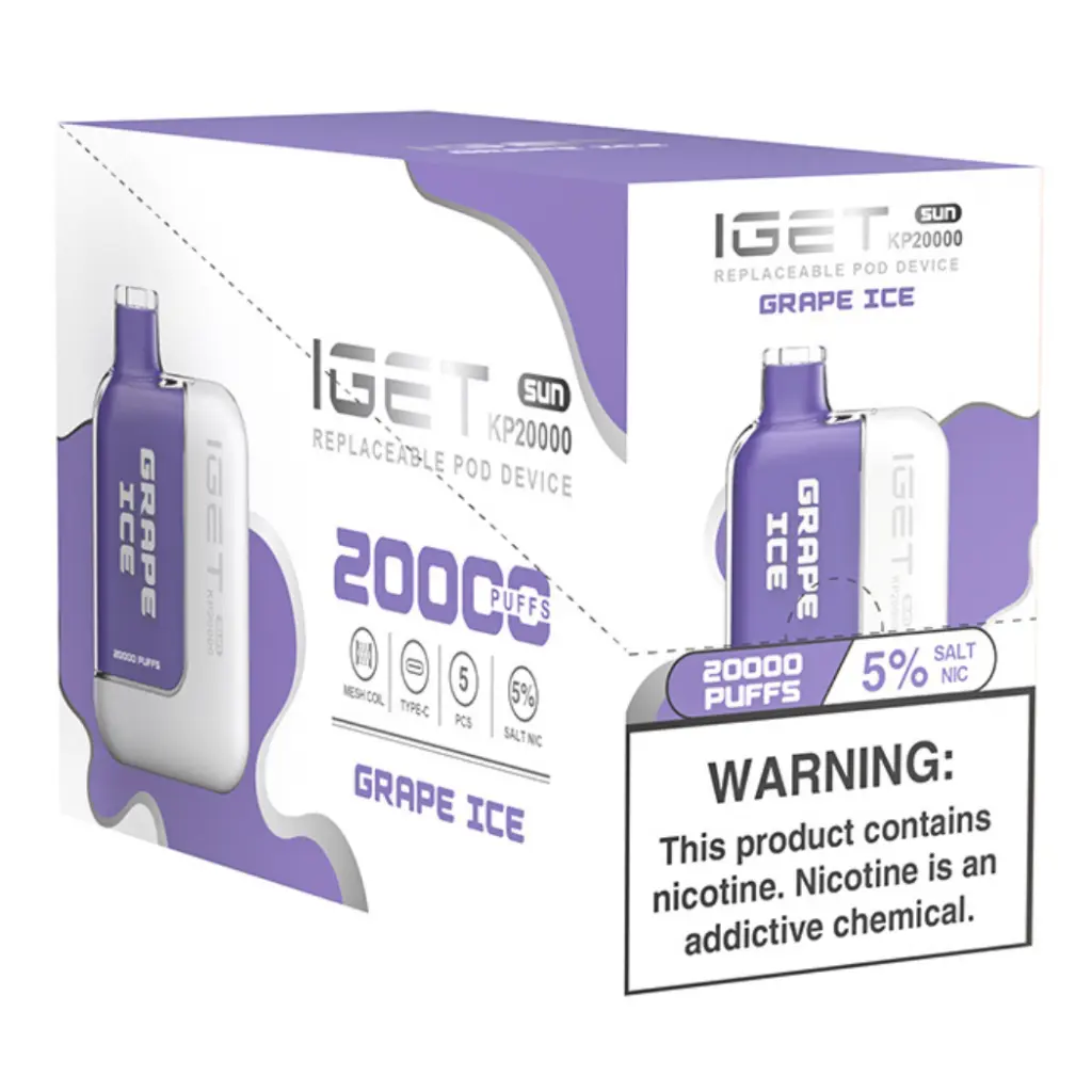 IgetKit 5pk 5% 20k Grape Ice Box (6936927634186) Unit (6936927633981)